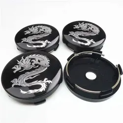 4pcs Universal 60mm Dragon Emblem Car Wheel Center Cap Hub Covers Badge For Mercedes Benz BMW Lexus Mazda Tesla Ford Chevrolet