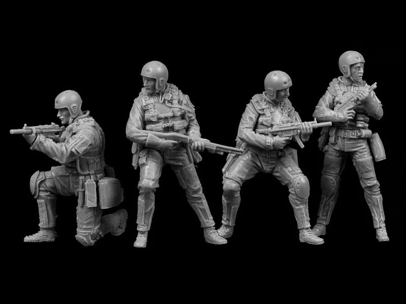 

1/35 Scale Die-cast Resin Figure Israeli Soldier Model 4-person Assembly Kit Diorama Assembly Model Unpainted