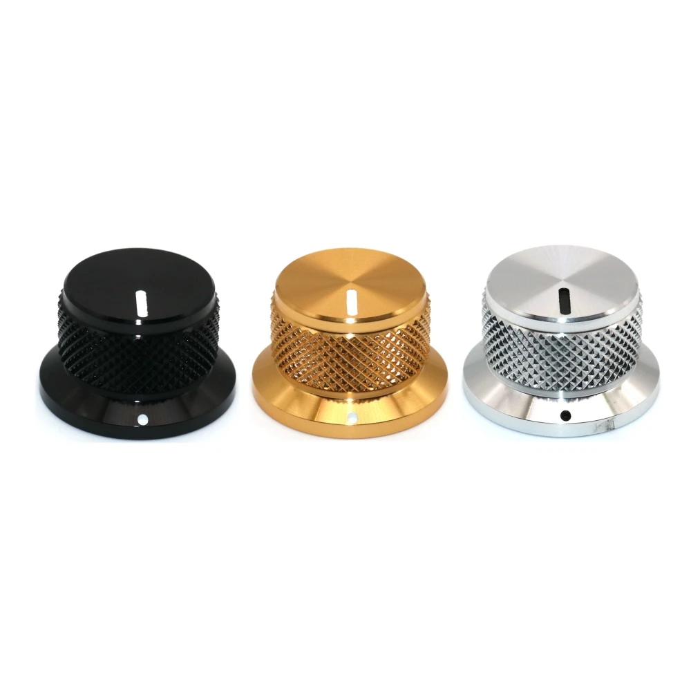 1pcs 24*14.5mm  Aluminum Alloy Potentiometer Control Knob Volume Audio Electric Guitar Bass Screw Type 24 X 14.5mm (d*h)