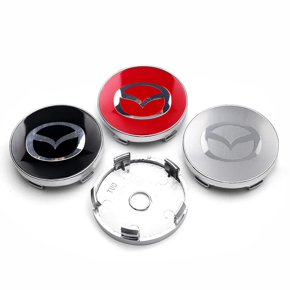 56/60MM Car Wheel Center Hub Caps Logo Cover Sticker Car Accessories For Mazda 3 5 6 Axela CX5 CX3 CX4 CX30 MS Atenza Demio CX7