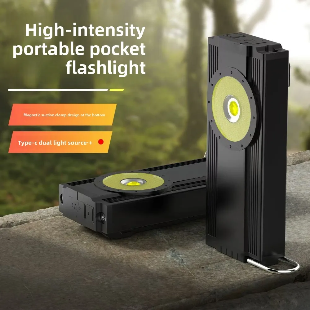 Rechargeable Super Bright Mini Keychain Light Portable High Lumens Flashlight Work Light for Outdoor Camping Home Emergency