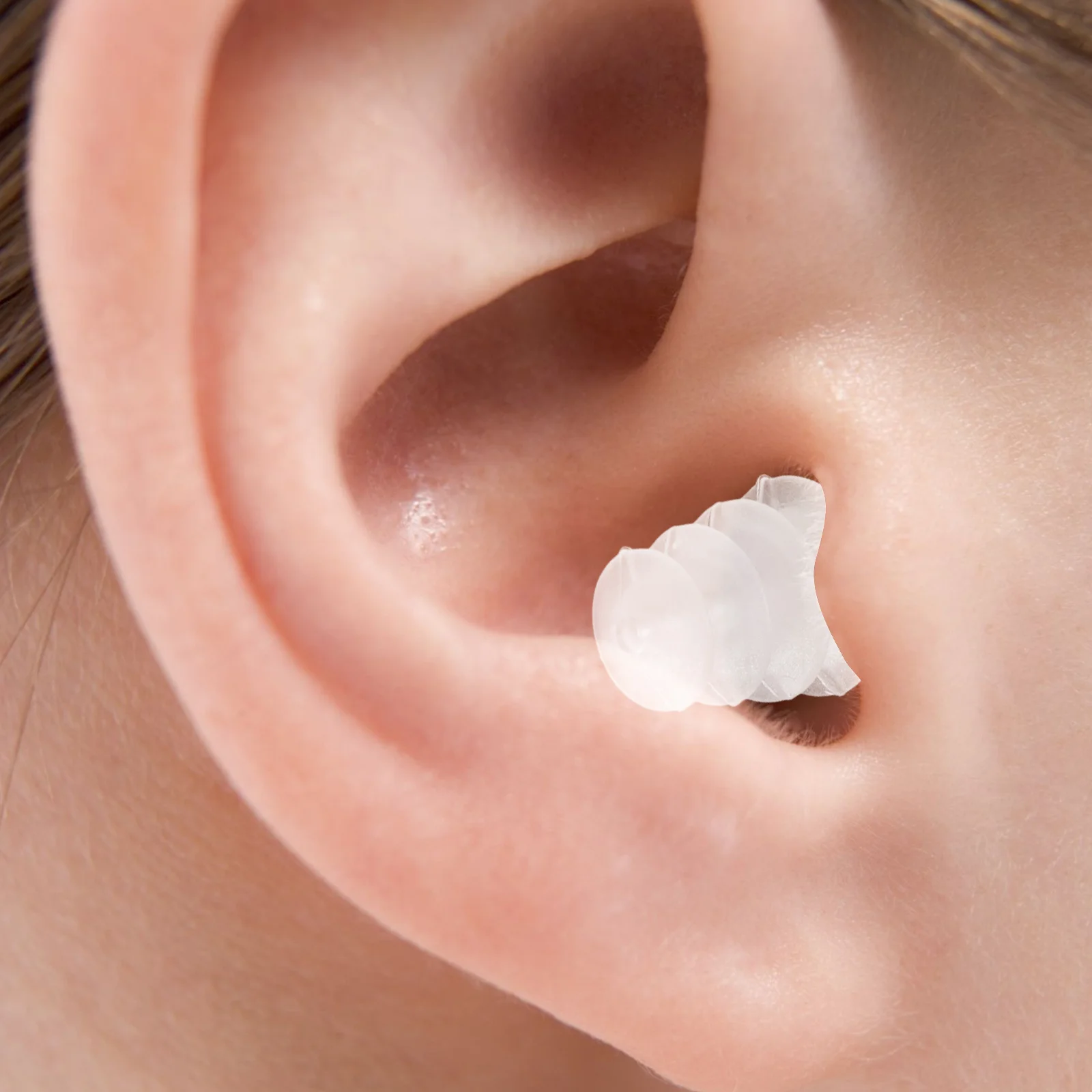 

1Pair Invisible Ear Plugs Aviation Silicone Sound Blocking Reusable Lightweight Portable for Concerts Travel Studying Sleeping