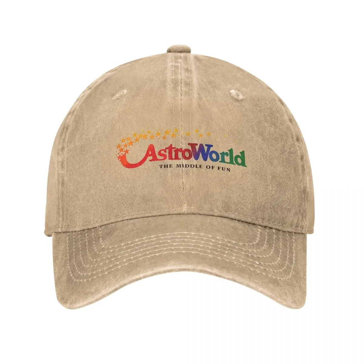 Astroworld Letter Earth Baseball Cap Men Women Distressed Washed Headwear Album Outdoor Workouts Unstructured Soft Hats