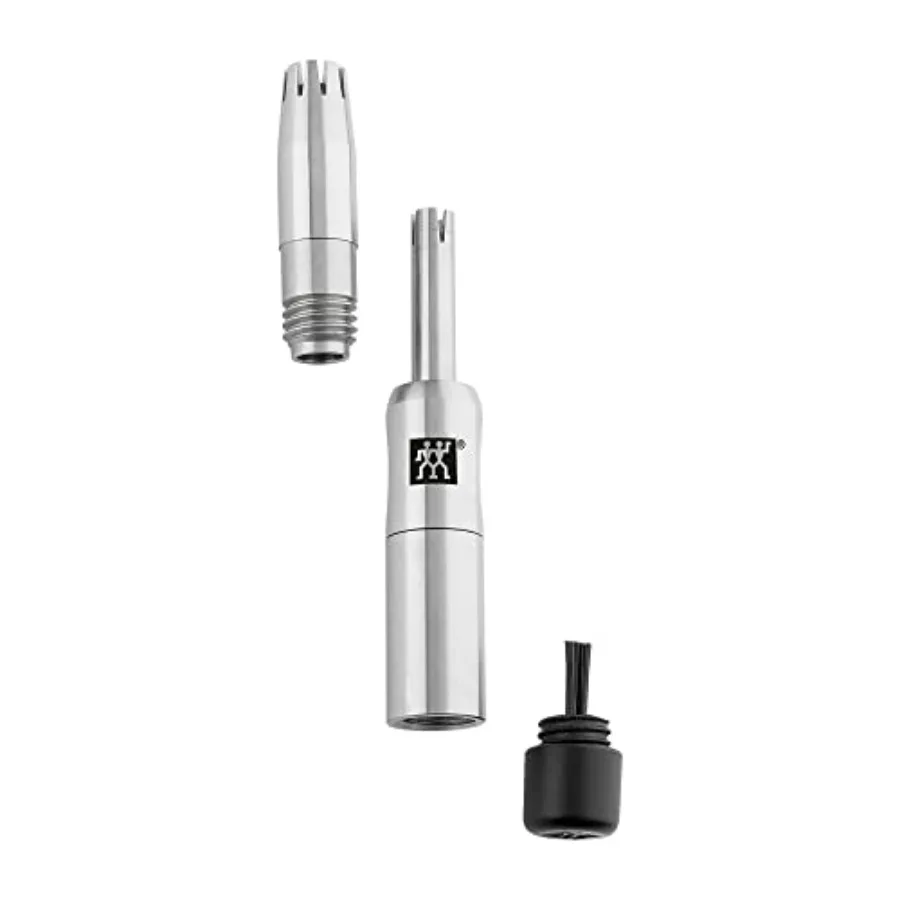 

Nose and Ear Hair Trimmer Travel Size, Internal, Rotating Blades, Safe to use, Hypoallergenic , Premium, Silver, 3 inch