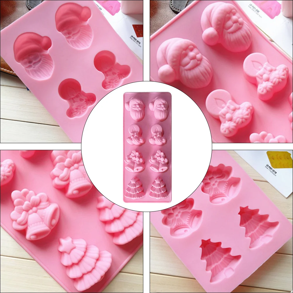 

1Pcs Bell Christmas Silicone Mold Food Grade DIY Baking Cake Soap Mold Oven Safe Easy Clean Baking Molds Cartoon Molds