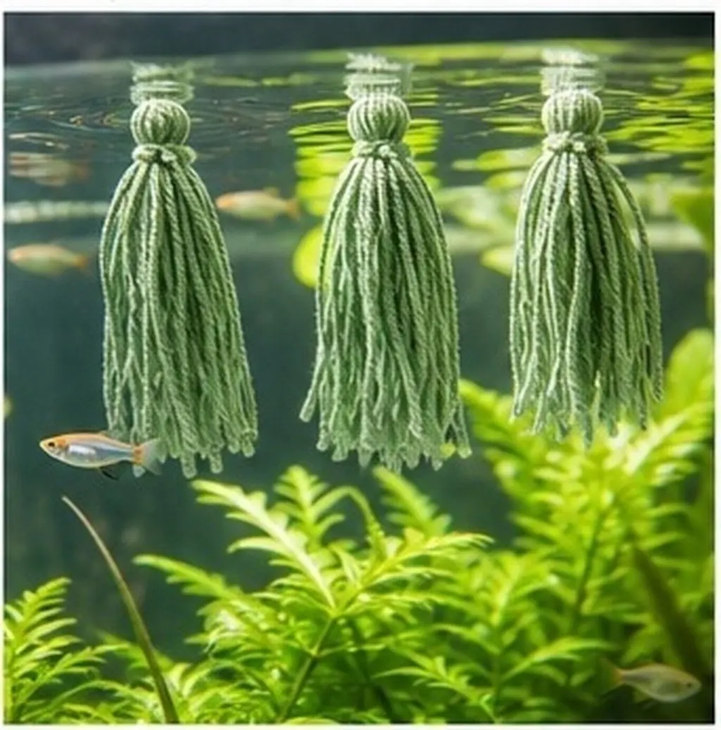20Pcs Aquarium Floating Breeding Mop Soft Fiber Spawning Tool Promotes Fry Survival Safe Baby Fish Shelter Decorative Aquatic