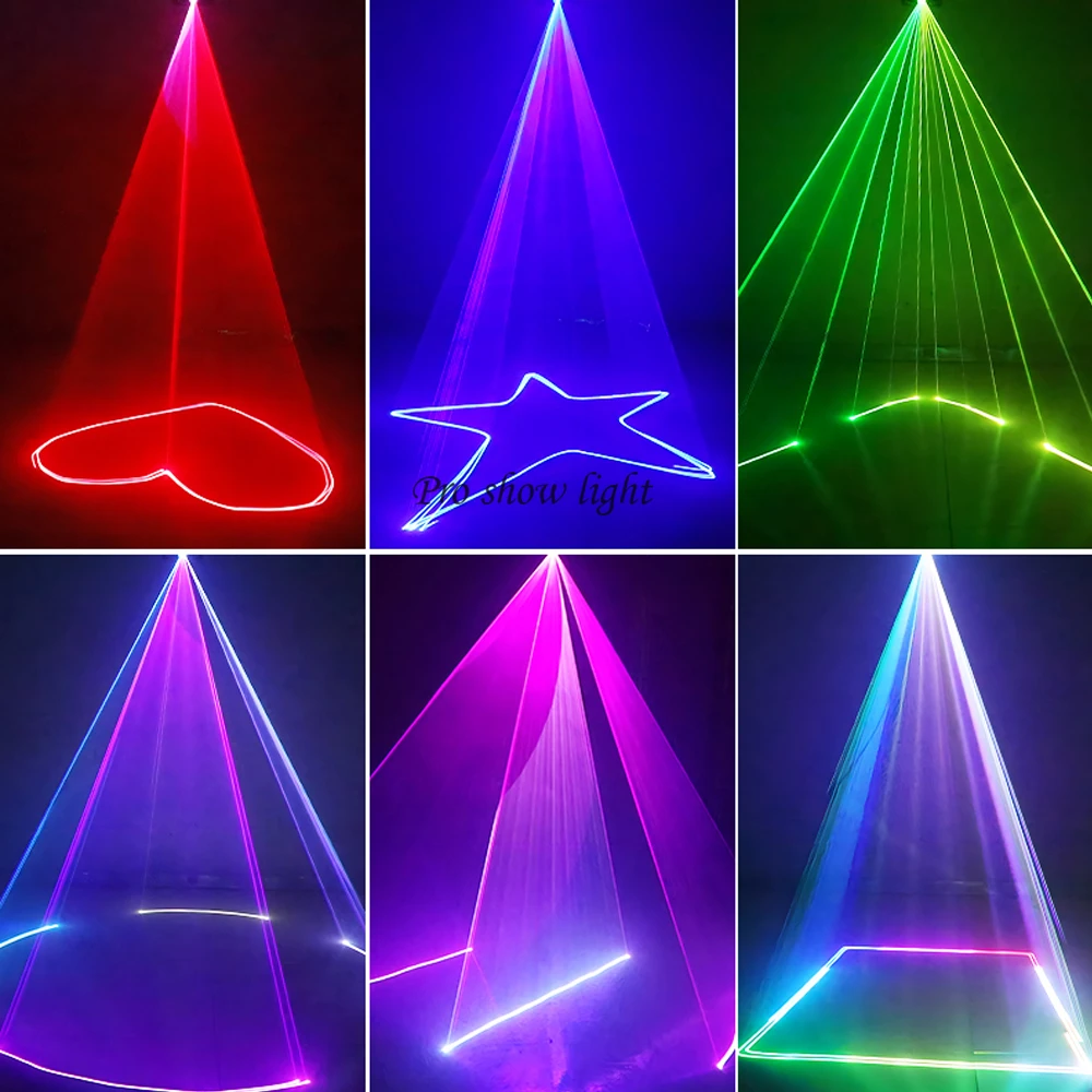 500mw RGB Animation Laser Light Projector DMX Control Dj Party Light Music Sound Activated Stage Lazer Light For Disco Club Show