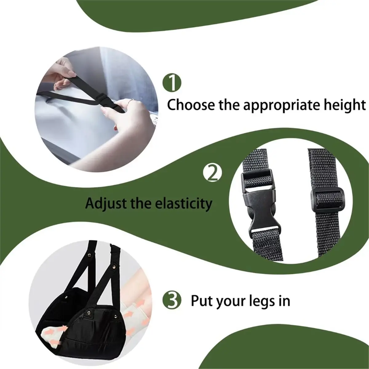 A56K Airplane Foot Hammock to Relax Your Feet - Travel Essentials Comfy Foot Hanger Plane Footrest for Long Trip