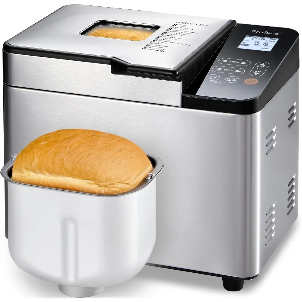 

2024 New.Bread Maker Machine with Ceramic Nonstick Pan, 19 Menus, 2 Pound