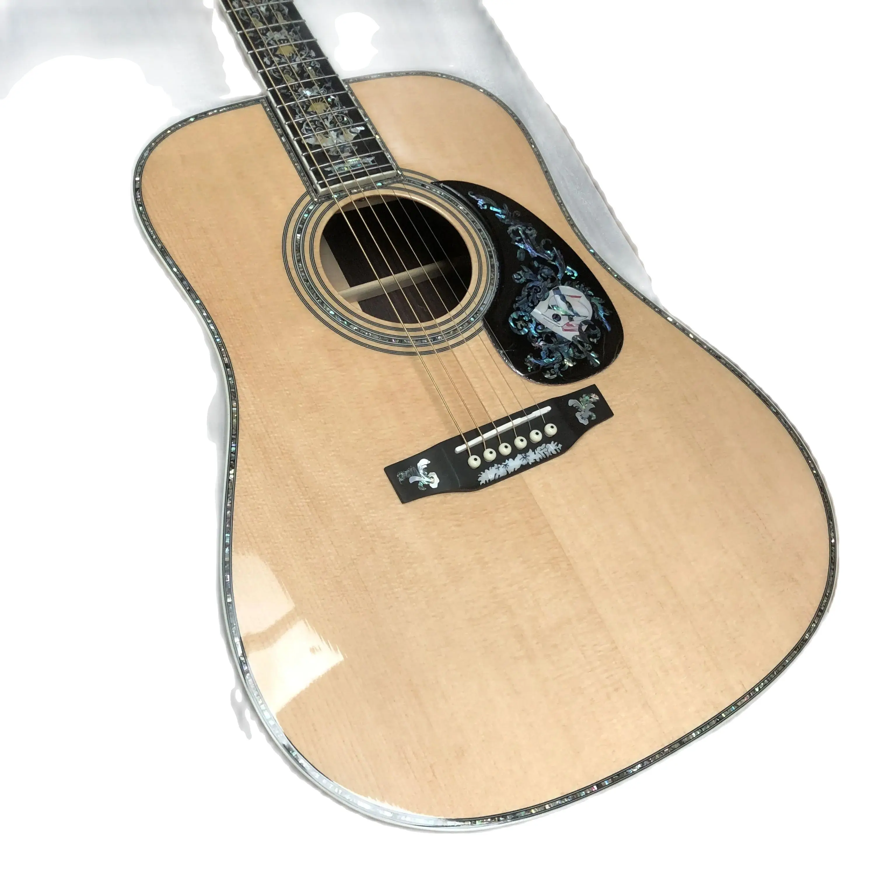 New 41# D100 Acoustic Guitar Solid Spruce Top Rosewood Side/Back(not laminate) Real Abalone Bone Nut/SaddleAAA 230608