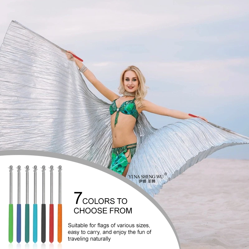 

Крылья для танца живота, телескопические стержни из нержавеющей стали, танцевальные крылья Исиды, аксессуары для танца живота для женщин, реквизит для выступлений