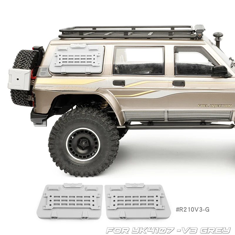 Side Tool Box School Bag Expansion Box Side Window Modification for 1/10 RC Crawler Car Traxxas Easy Control YK4107 Nissan Parts
