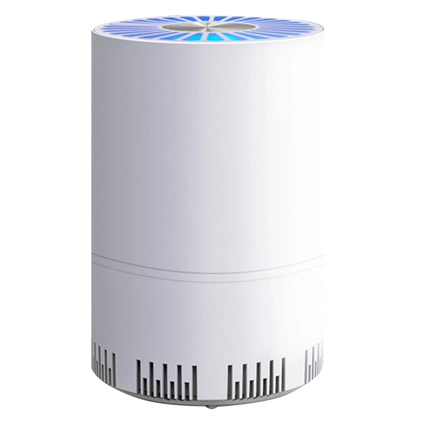 Purificador de ar para casa, detector de fumaça automático, filtro hepa, purificador de ar para carro, cabo usb, baixo ruído com luz noturna, desktop branco