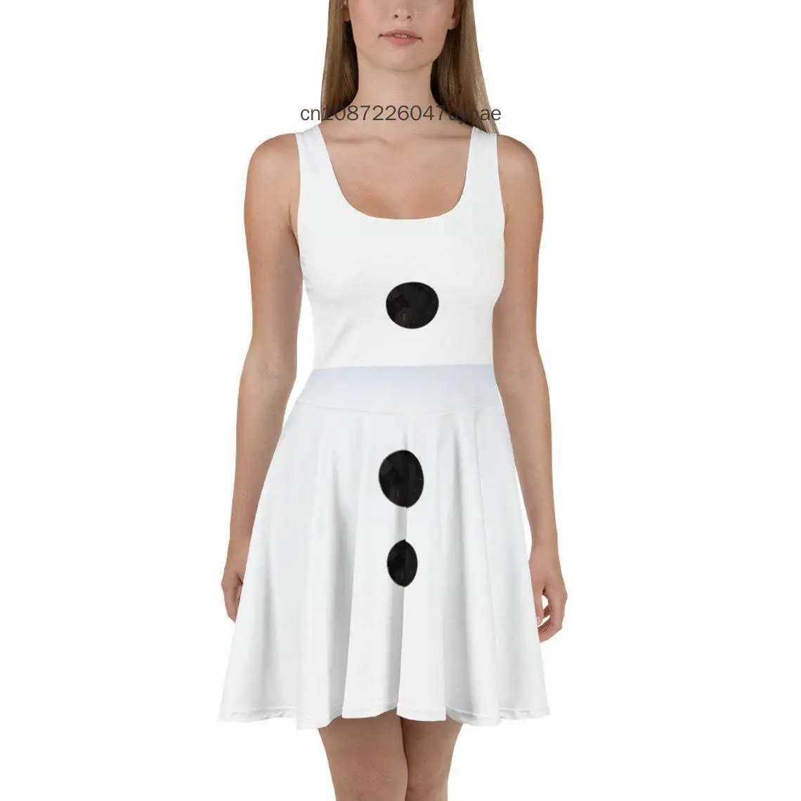 Abito da donna Disney Olaf Abito da pupazzo di neve Abito da pattinatore per adulti 2025 Moda estiva Stampa Sexy Skinny Mare Casual Top oversize