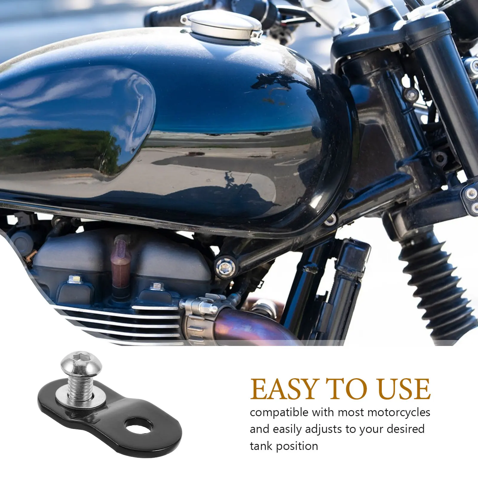 1Pair Motorcycle Gas Tank Risers Heavy Duty Lift Bracket Universal Fuel Tank Raising Mount Spacer Bolt on for Motorbike Upgrade