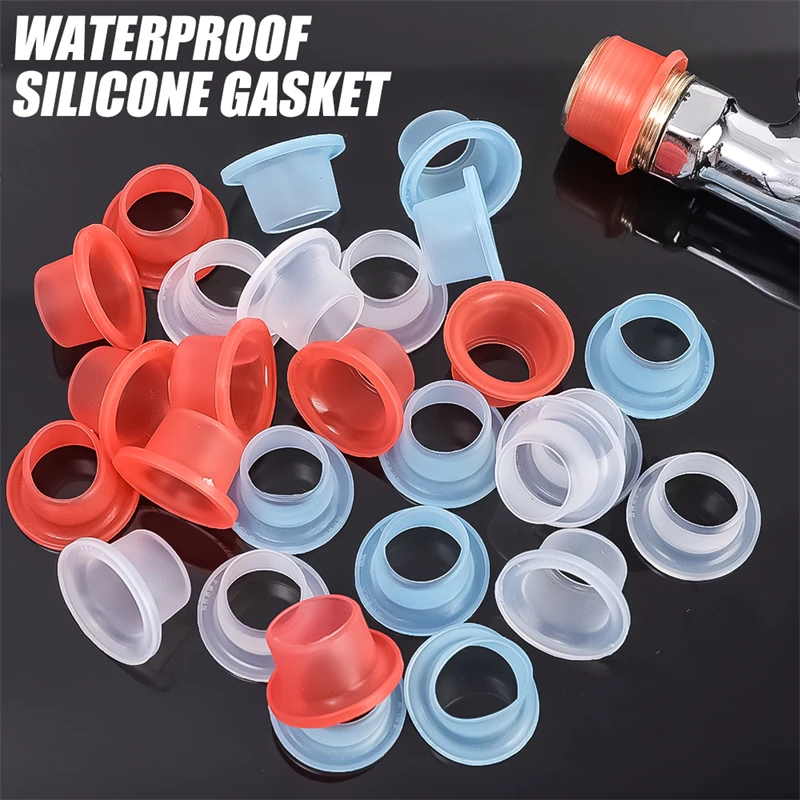 10-200 pcs Silicone Faucet Leak-proof Sealing Gasket Valve Threaded Pipe Hose Sealing Washer for Plumbing Plug Prevent Leakage