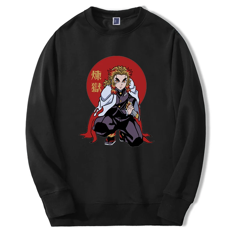 

Demon Slayer Anime Hoodies Sweatshirt Men Tanjirou Figure Mangas 2024 New Sweatshirts Fashion Crewneck Long Sleeve Pullover