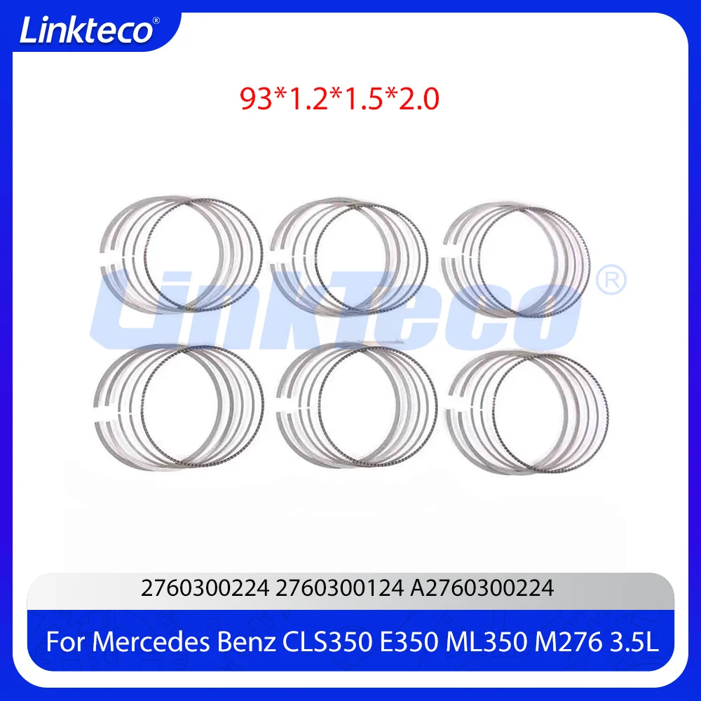 Engine Part STD Piston Ring Set Fit 3.5 L V6 M276 For 08-17 3.5L Mercedes-Benz C204 A207 X204 R172 R231 W222 V222 2760300224