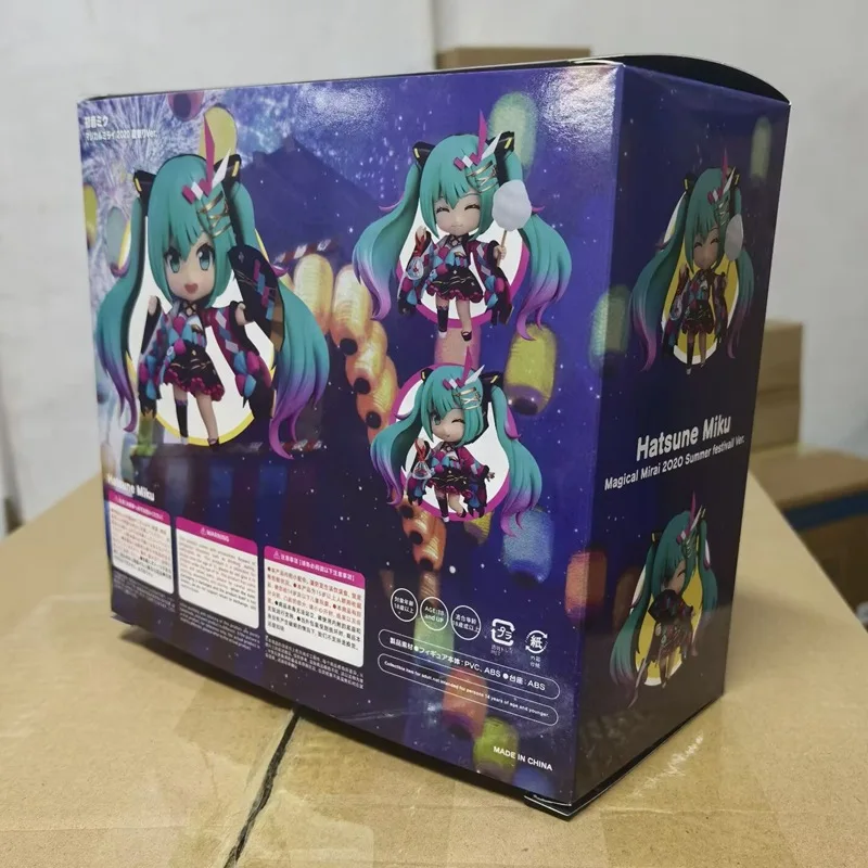 Anime Summer Magic Hatsune Miku Face interchangeable Action Figure PVC Model statue Toys doll Desk Decor Collectible Gifts boxed