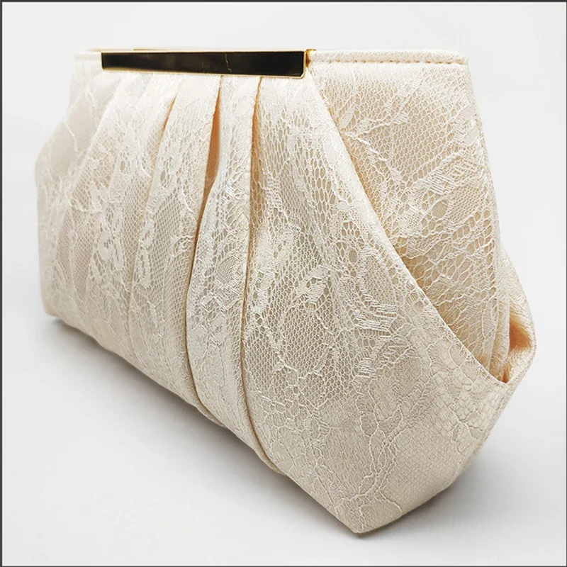 2023 New Lace Evening Bags Clutch Vintage  Bags Silver Luxury Handbags  Bolso Mujer Envelope Clutch Purse Female Messenger Bags