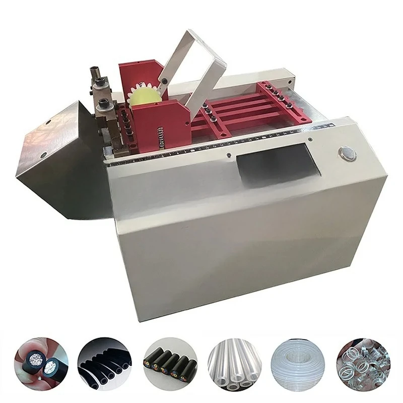

220V/110V 500W Automatic Heat Shrinkable Tube Cutting Machine Small PP ABS PVC Pipe Silicone Rubber Tube Slicing Machine