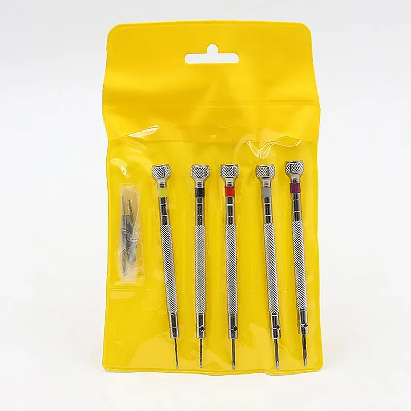 5pcs/set Precision Screwdriver, Glasses、phone、Watch Slotted Flat Blade Repair Tools