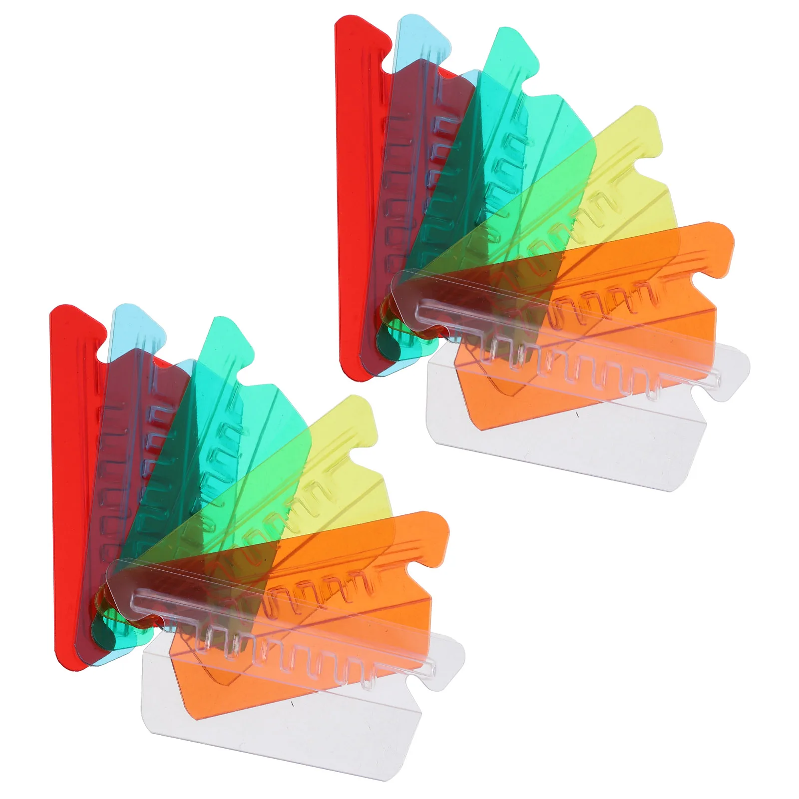 

1 set 1 Set Pvc Label Clips Colorful Transparent Hanging File Folder Office Supplies Document Organizer Plastic Tabs For Folders