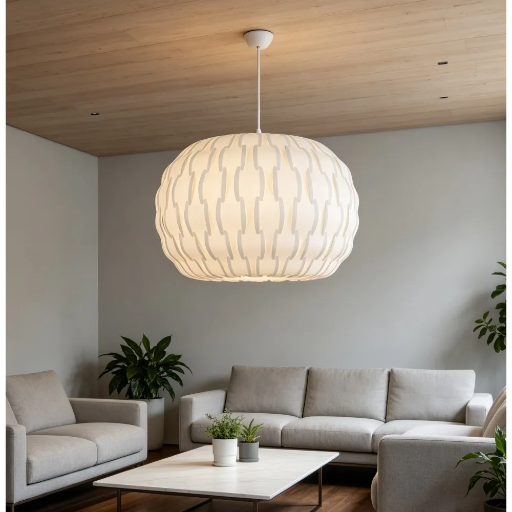 JOYINLED DIY Puzzle Lamp Shade 40CM White Lantern Pendant Lamp Covers Ceiling Lamp Shade DIY Pendant Fixture Home Decor