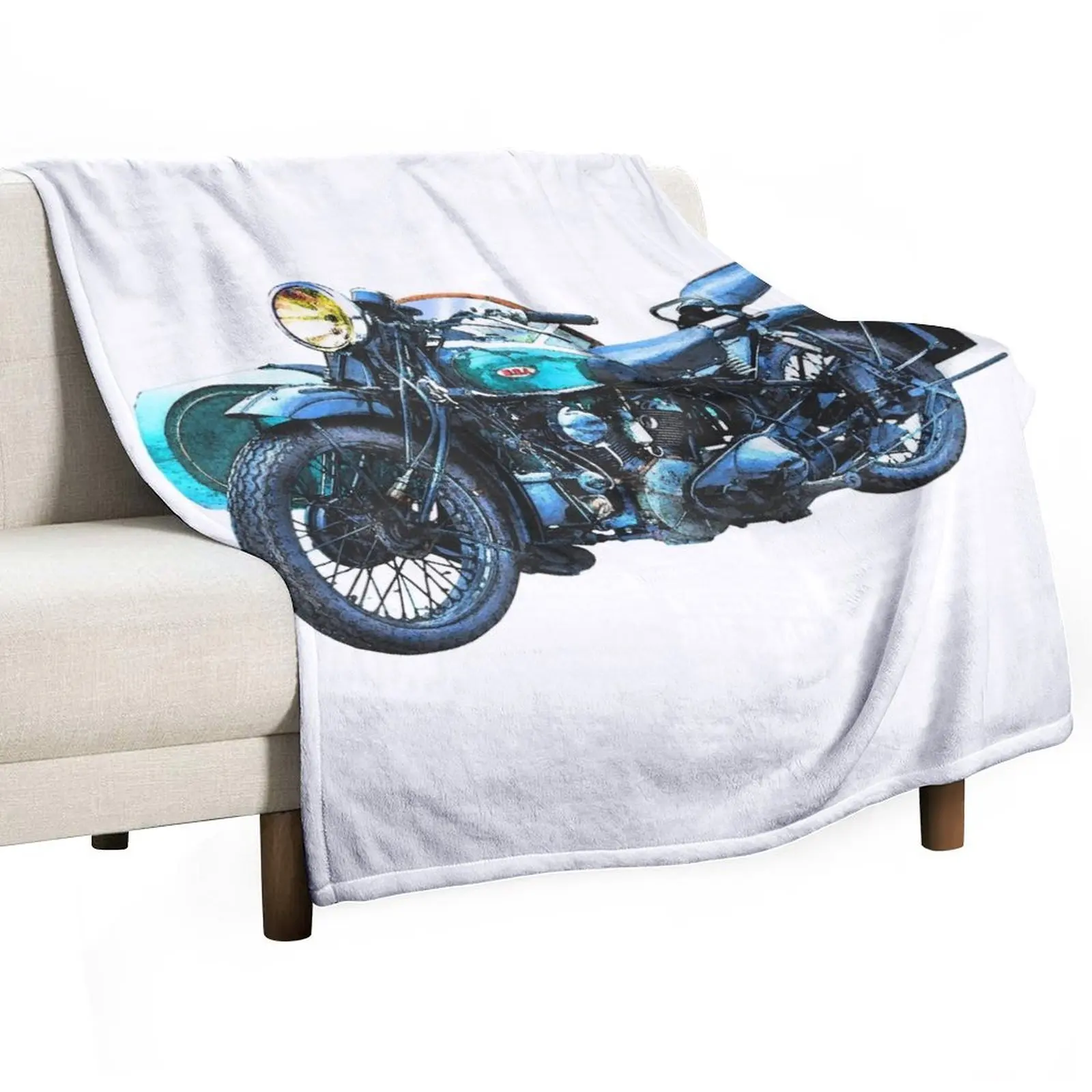 Vintage motorcycle outfit Throw Blanket Loose Furrys for sofa Winter beds Blankets