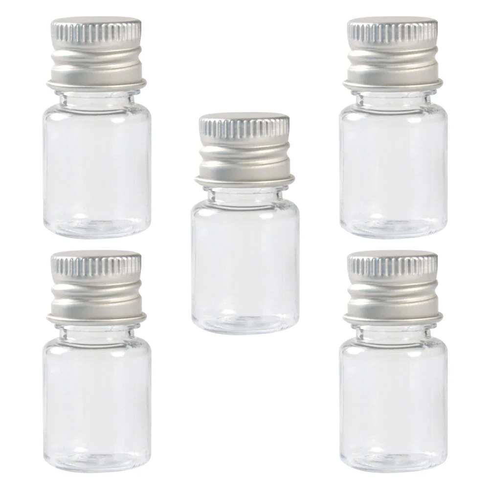 

5 Pcs Bottled Essential Oil Plastic Bottles with Screw Cap Vials Solid The Pet Dispensing Small