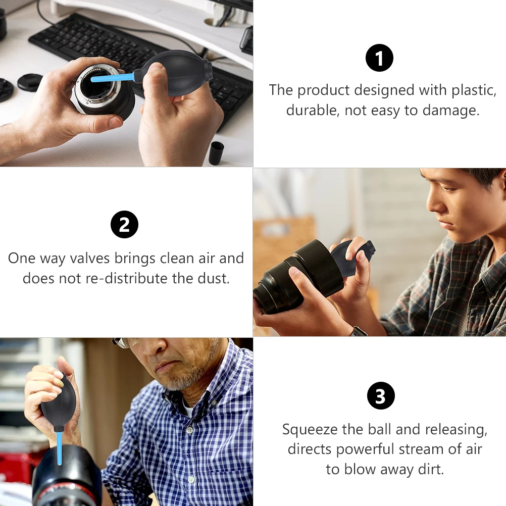 

4pcs Camera Lens Dust Cleaner Air Blower Device Squeeze Ball Pump Powerful Air Compressor For Keyboard Cell Phone Cleaner