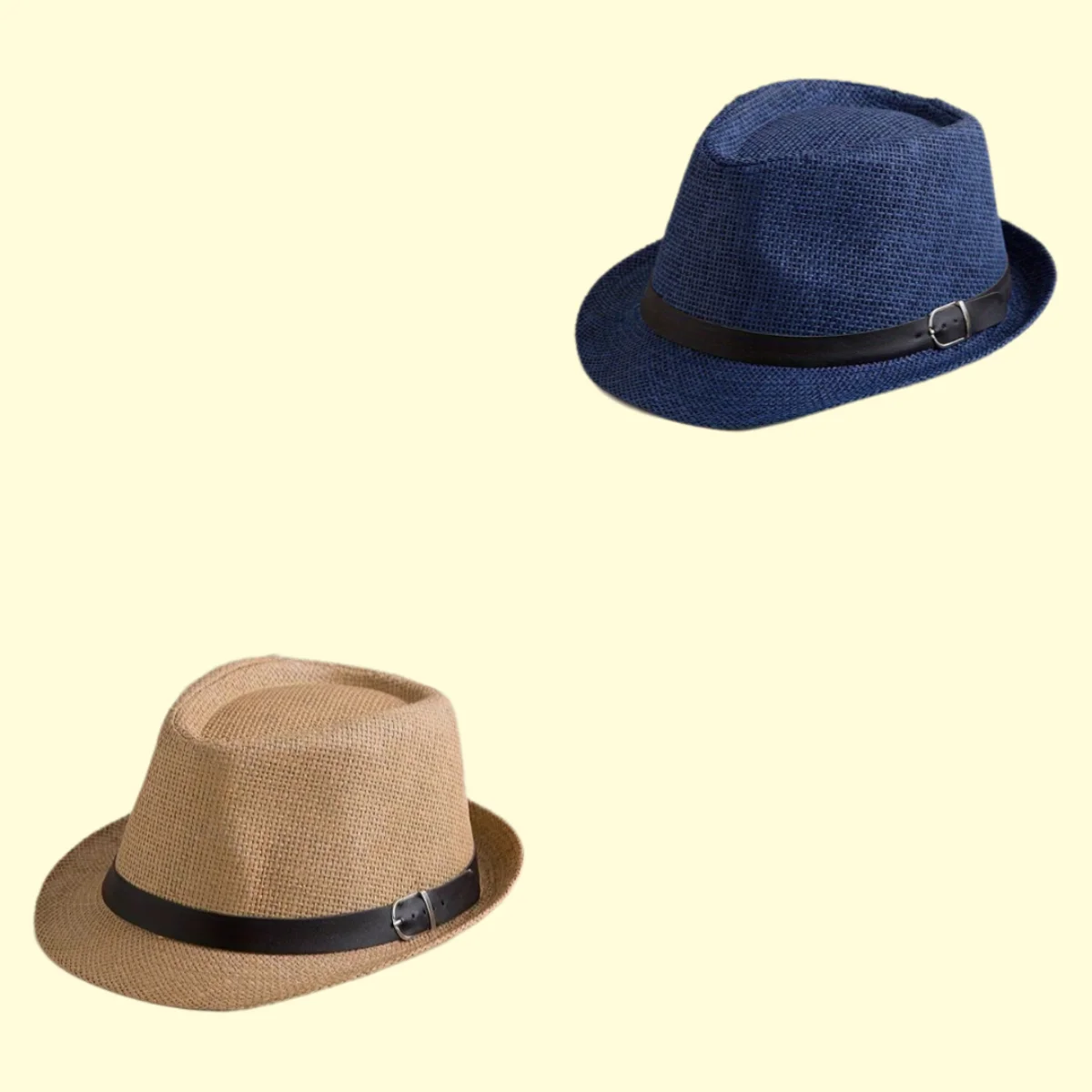 

Solid Color Sunshade Hat Versatile Breathable Outdoor Hiking Travel Bowler Hat Simple Art Leather Edge Decoration Beach Hat