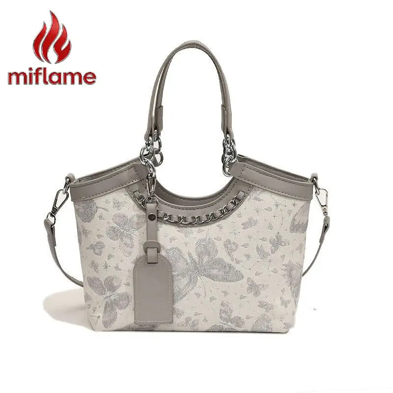 Embroidery PU Leather Shoulder Bag for Women Girls Tote Handheld Crossbody Bag Luxury Top Quality Large Capacity