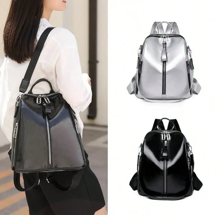 Mochila leve anti-roubo resistente à água de cor brilhante para mulheres, mochila pequena de viagem de grande capacidade, mochila de estudante