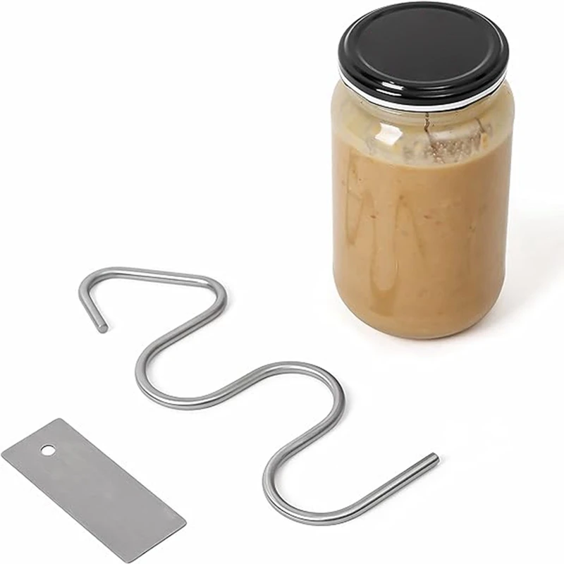 3 Set Peanut Butter Stirrer Stainless Steel Peanut Butter Mixer Gadgets Stirrer And Scraper