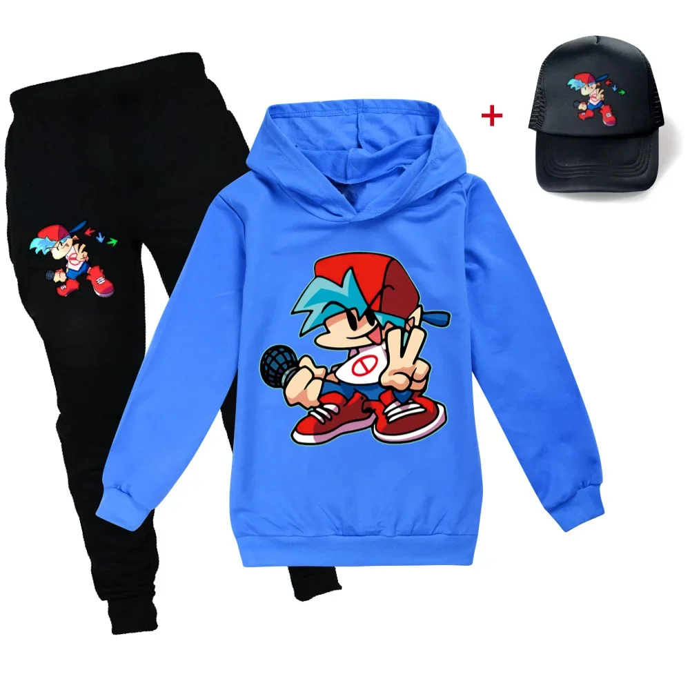 2-16Years Fashion Cosplay Friday Night Funkin Hoodies Pants 2 Pcs Set Kids Tracksuit Boys Jogging Suits Toddler Girls Sportswear