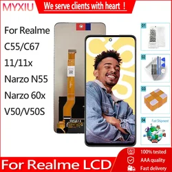 IPS For Realme C55 C67 11X V50s 4G 5G LCD Display Touch Screen Panel Digitizer Assembly Replacement For Realme Narzo N55 60x LCD