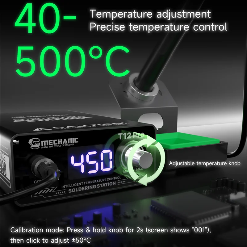 MECHANIC T12 Pro Intelligent Digital Display Electric Soldering Iron Adjustable Welding Tool Fast Heating T12 Series