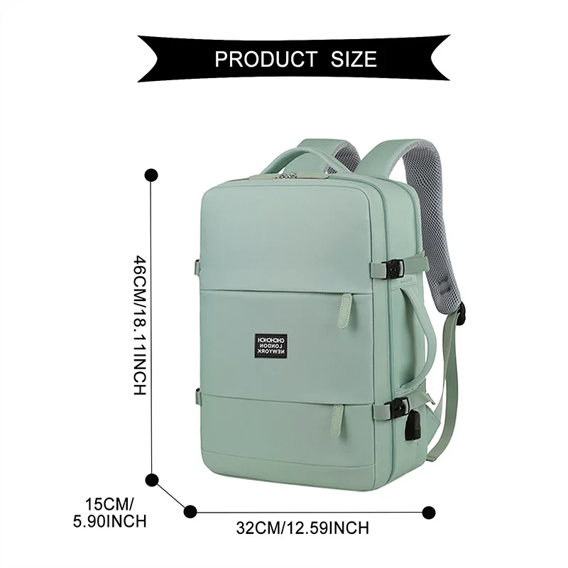 Aviation SR 180-Sac de développement USB multifonctionnel, cabine en nylon gris ouvert, sac d'ordinateur, 46x32x15