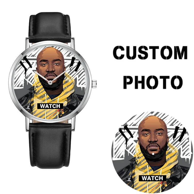 Custom Design Sublimation Blank Wrist Watches Artwork Printing Personalized Picture Watch Mini Order 1