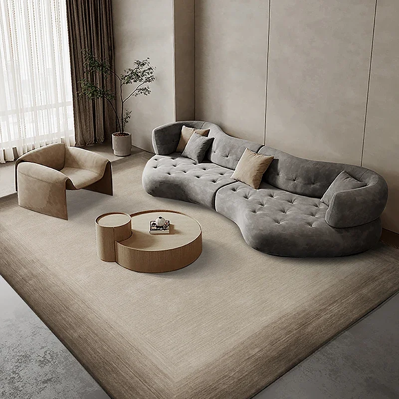 

Living Room Carpet Modern Minimalism Home Decoration Luxury Rug Soft Breathable Fluffy Comfoutable No Crease Large Area Mat