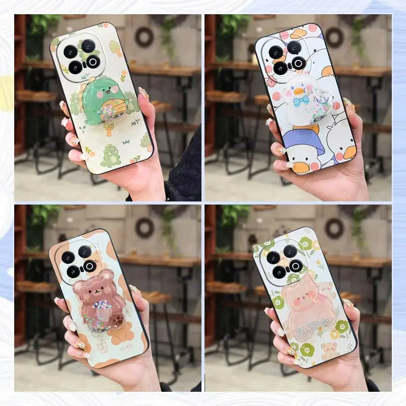 glisten Anti-knock Phone Case For VIVO IQOO13 Cute Glitter Soft Case Kickstand Fashion Design Silicone quicksand TPU