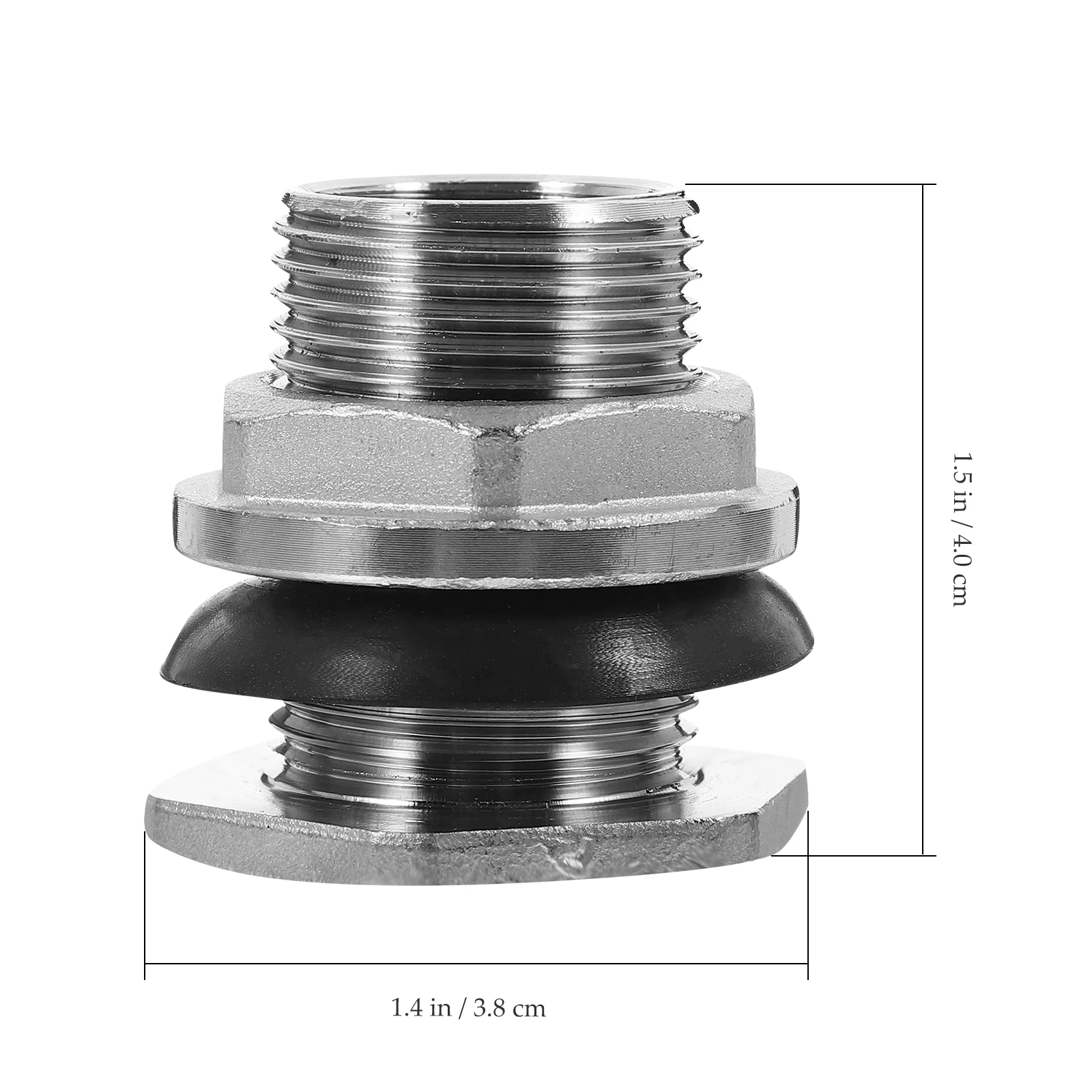 خزان المياه موصل 1/2 بوصة الخيوط الحاجز المناسب الفولاذ المقاوم للصدأ خرطوم حديقة إصلاح محول لحمامات المطر برميل #6