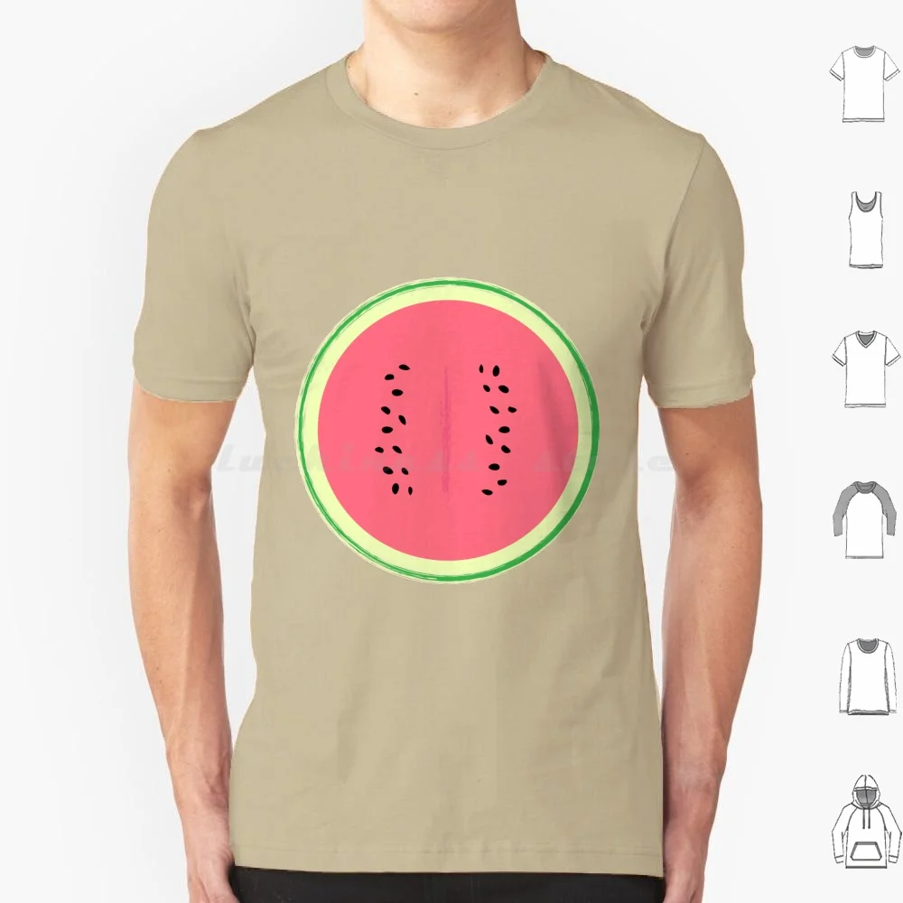 Camiseta de sandía 6xl, camiseta fresca de algodón, sandía, bonita goma de playa de verano, fruta feliz, comida afrutada, acuarela de moda, diversión fresca
