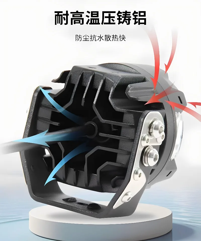 Off-Road Modified Spotlights for Tank Wrangler JK JL 3inch A-pillar Highlight LED Light for Raptor F150 Front Hood Running Light detail image 5