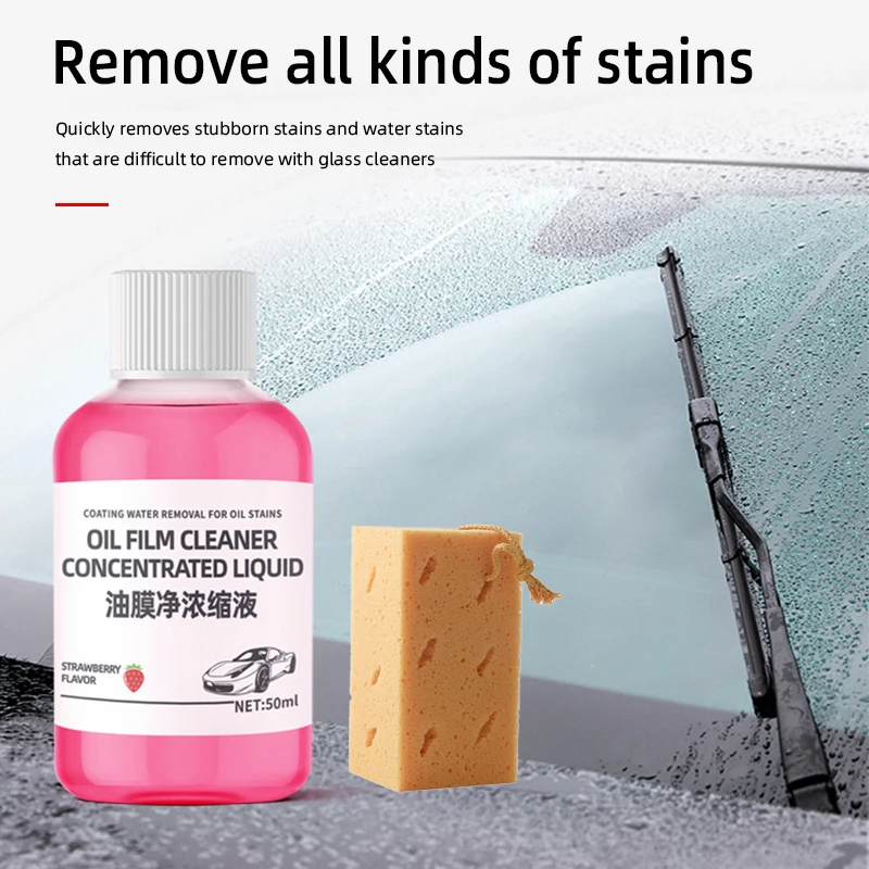 Car Glass Oil Film Remover Eliminate Heavy Spots Polishing Degreaser Universal Rainproof Anti-fog Agent Car Windshield Cleaner