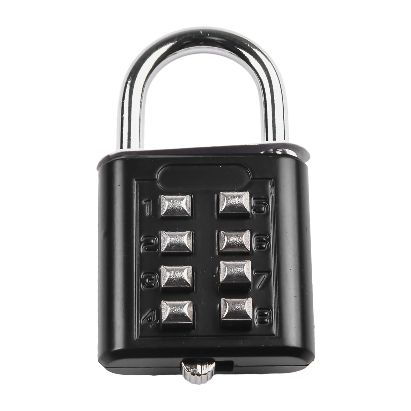 8-digit Combination Outdoor Button Waterproof Fixed Random Code Padlock Zinc Alloy Luggage Travel Smart Lock With Key Anti-theft