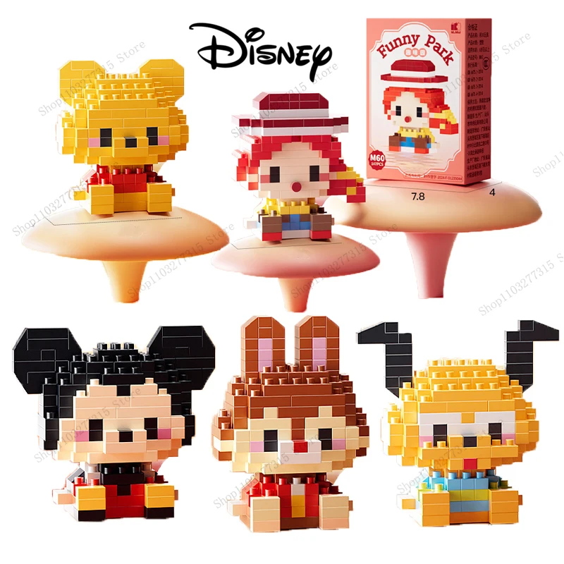 

Disney Mickey Minnie series Building Blocks princess Toy Story Pooh Bear Model Small Particles Assembled DIY Puzzle kids gifts