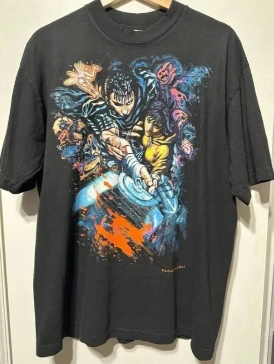 

Bersek Anime Basic Black Ретро Стиль Черная футболка унисекс Vtg S-5XL KH15602