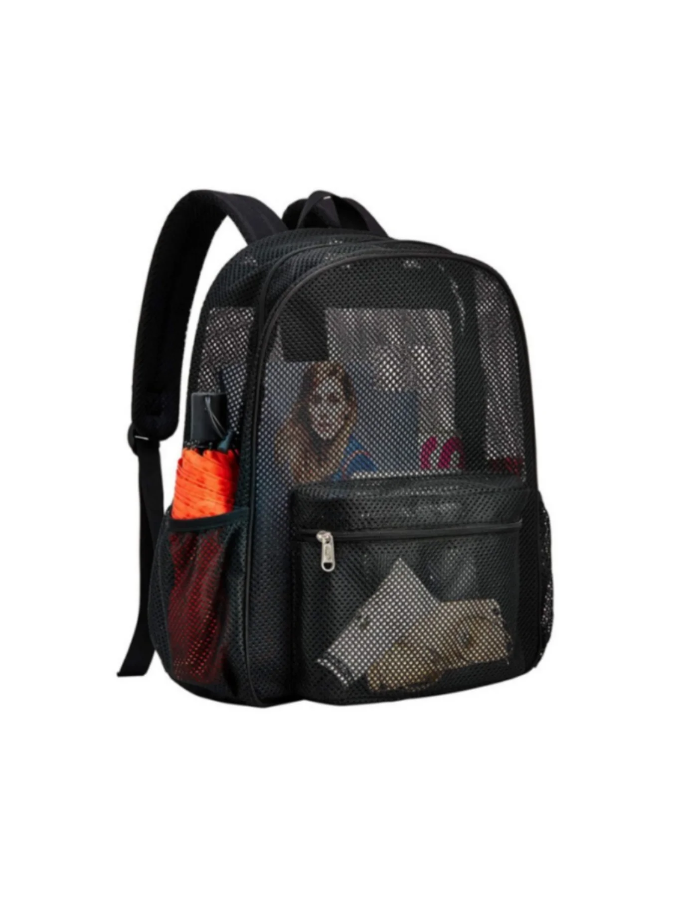 

Women's Mesh Breathable Backpack Portable Hollow Casual Outdoor Travel Storage Bag